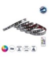 GloboStar® 81736 Car Backlit LED Strip Εύκαμπτη Ταινία 240cm Σήμανσης DRL Αυτοκινήτου με Ασύρματο Χειριστήριο IR LED SMD 5050 14W DC 9-30V Αδιάβροχη IP65 RGB - 2 Χρόνια Εγγύηση